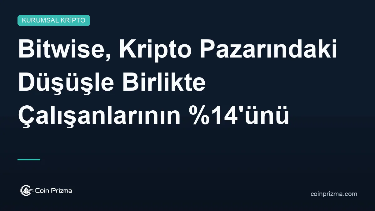 Bitwise, Kripto Pazarındaki Düşüşle Birlikte Çalışanlarının %14'ünü İşten Çıkardı