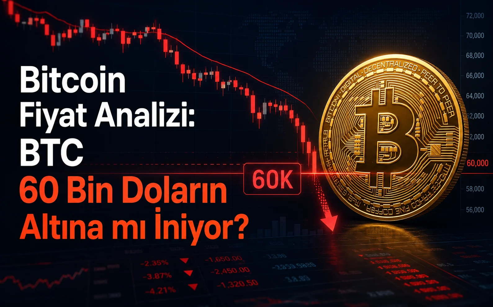 Bitcoin Fiyat Analizi: BTC 60 Bin Doların Altına mı İniyor?